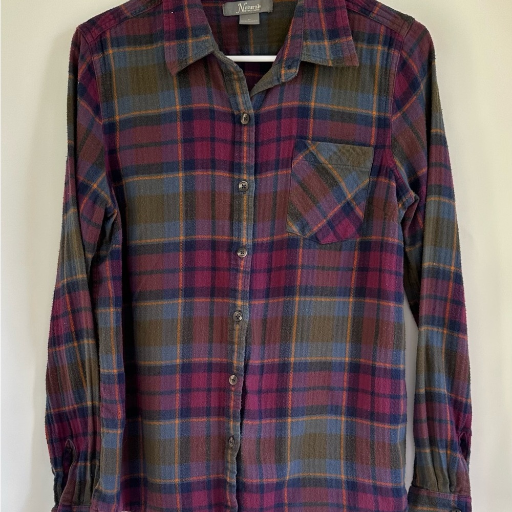 Women’s Natural Reflections Multicolor Flannel Long Sleeve Shirt‎